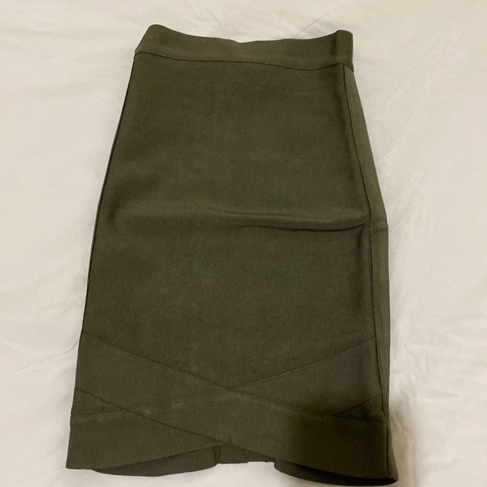 Bebe olive bandage skirt